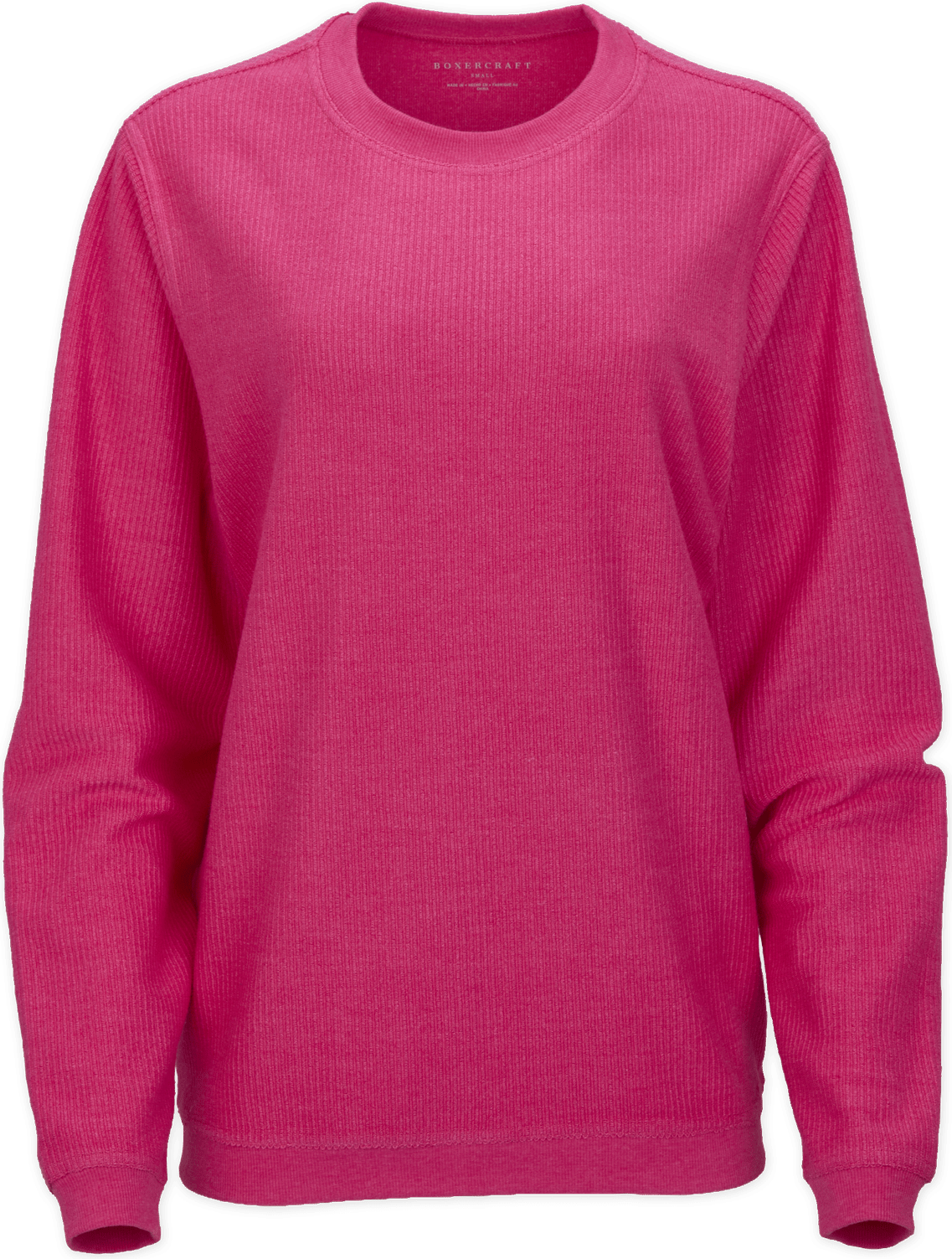 COSMIC PINK BOXERCRAFT ADULT RALLY CORDUROY CREW PULLOVER  grouped
