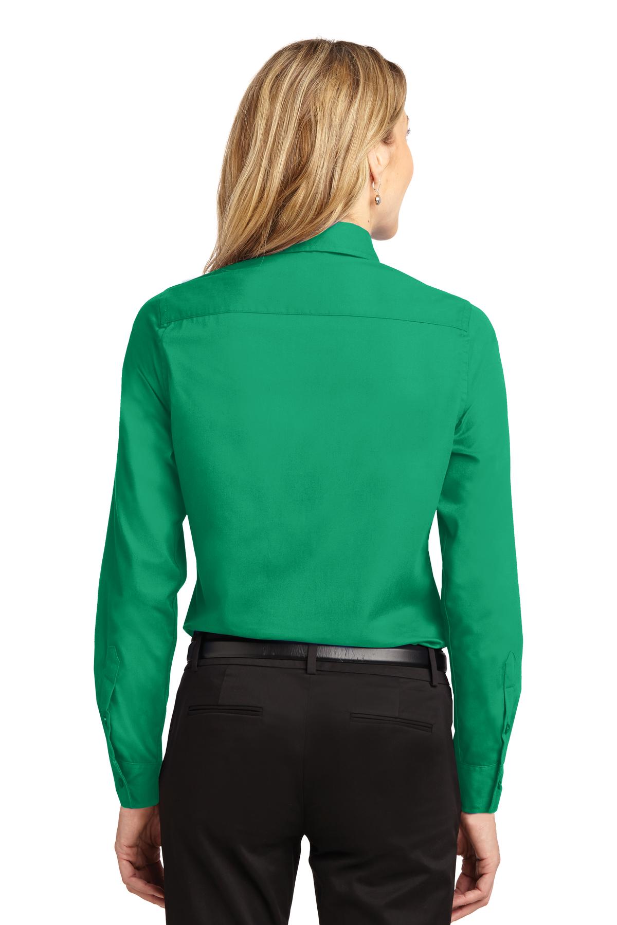 Court Green Port Authority Women's Long Sleeve Easy Care Shirt. L608