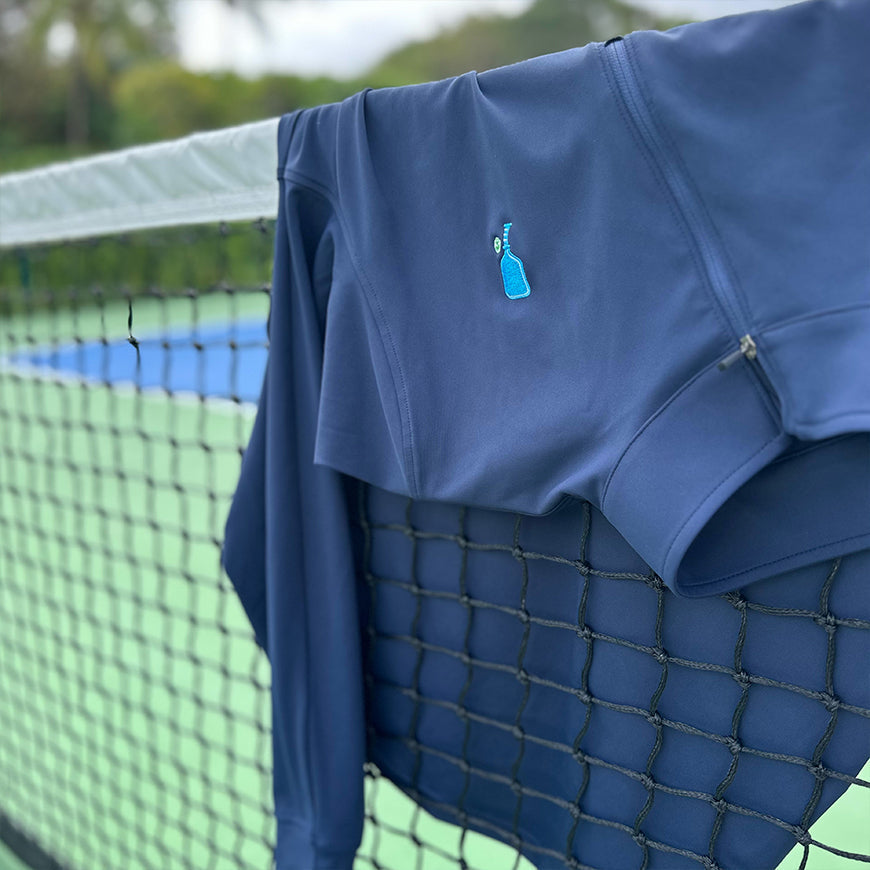 Court Performance Quarter Zip Pullover in Navy