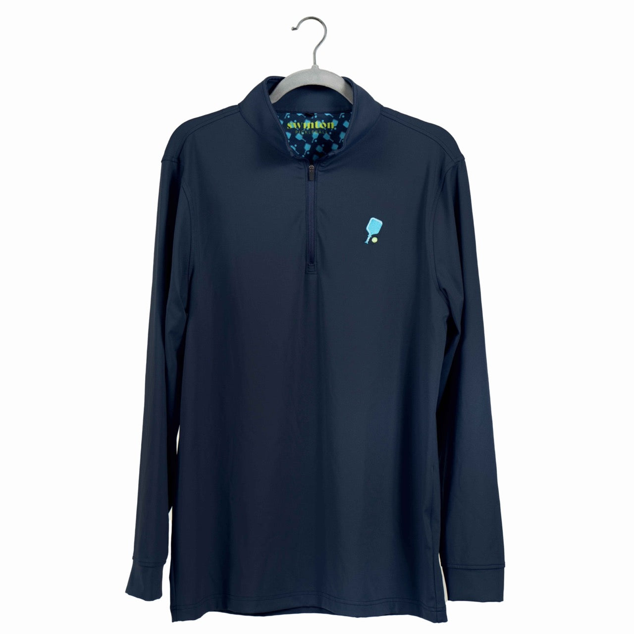 Court Performance Quarter Zip Pullover in Navy - Small