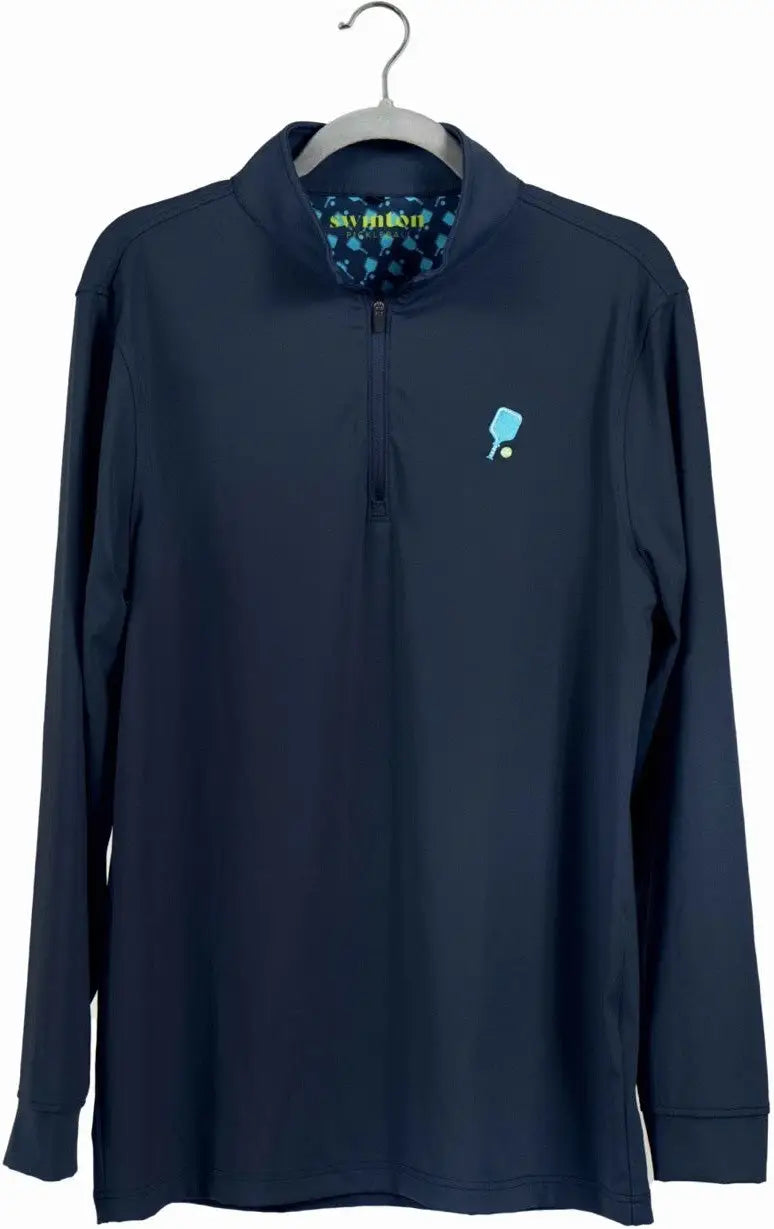 Court Performance Quarter Zip Pullover in Navy - Small