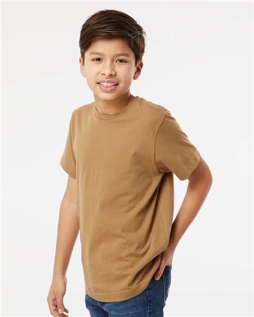 Coyote Brown Youth Fine Jersey Tee - 6101