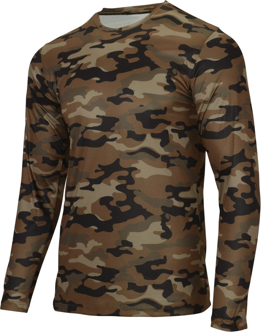 Coyote Camo Woodland Performance Long Sleeve T-Shirt - 238