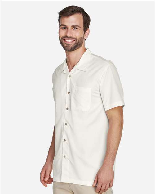 Cream Men&#39;s Barbados Textured Camp Shirt - M560