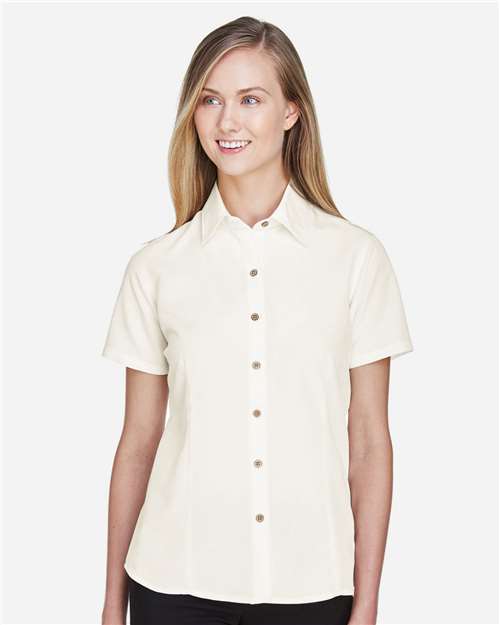 Cream Women&#39;s Barbados Textured Camp Shirt - M560W