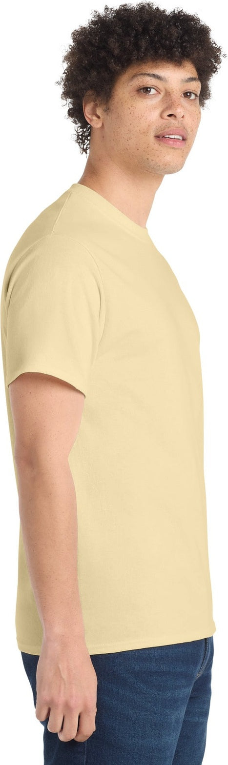 Creme Port & Co Core Cotton Tee. PC54