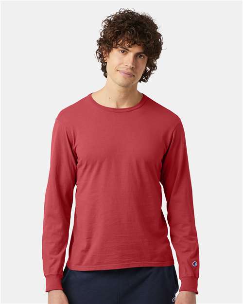 Crimson Garment-Dyed Long Sleeve T-Shirt - CD200