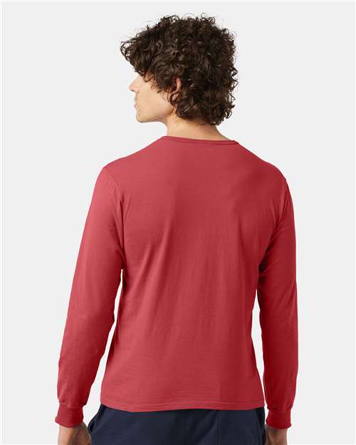 Crimson Garment-Dyed Long Sleeve T-Shirt - CD200