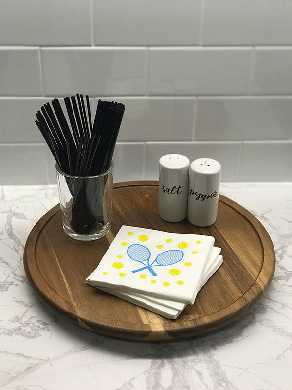 Crossed Racquet Cocktail Napkins (20x) - Os