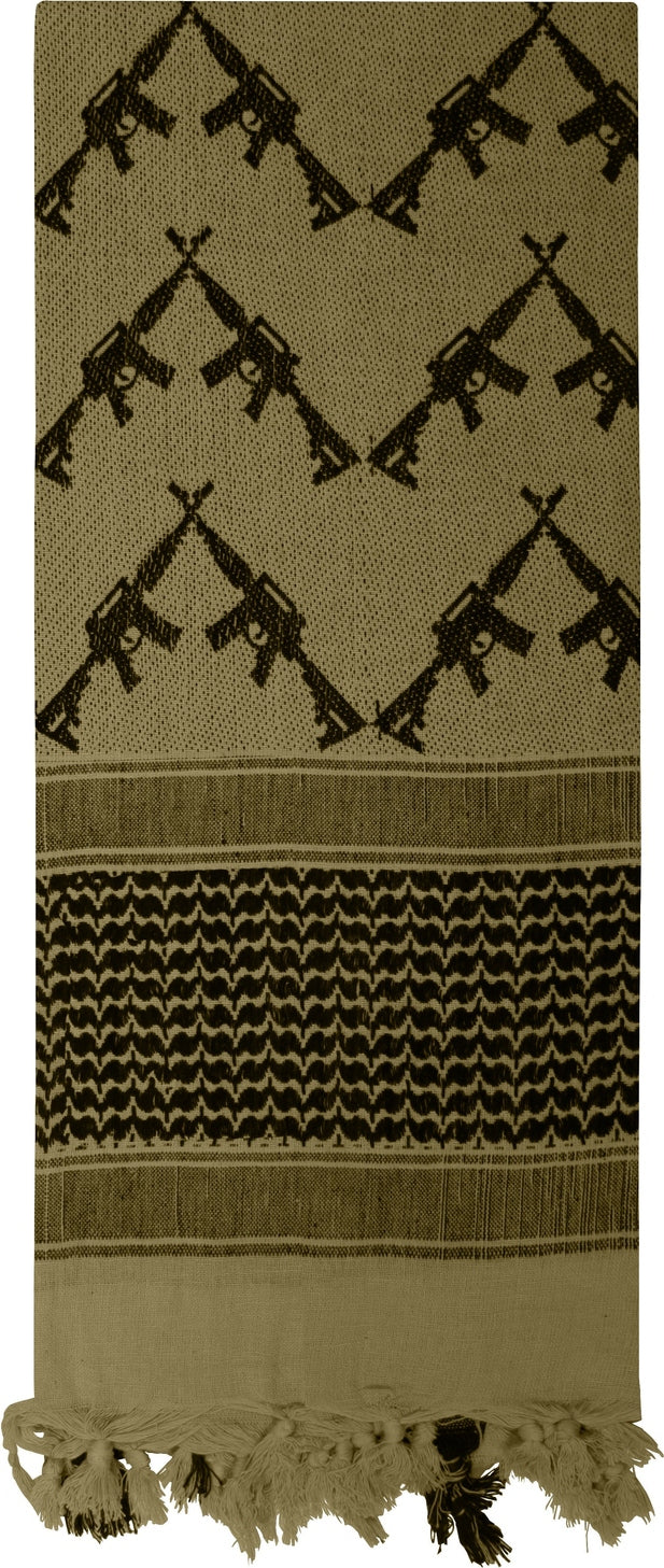 Crossed Rifles Shemagh Tactical Desert Keffiyeh Scarf