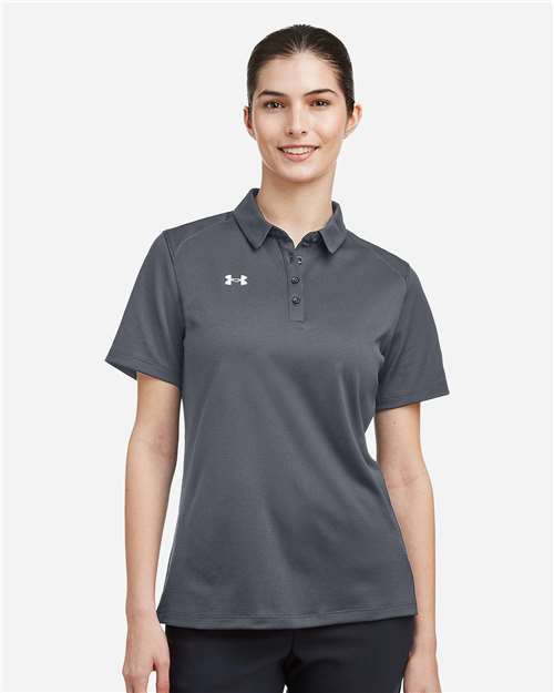 CS Grey Light Heather/ White Women's Tech™ Polo - 1370431 plain