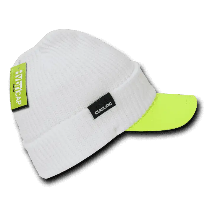 Cuglog C01 the Original Hybri Beanie with Visor - White Neon Green