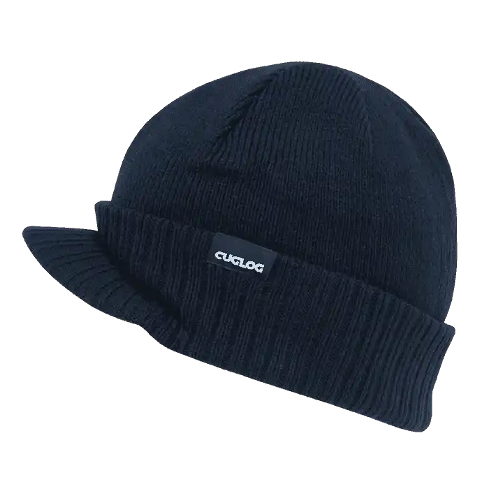 Cuglog K010 Ararat Heavy Weight Jeep Beanie with Visor - Navy - one Size Fits Most