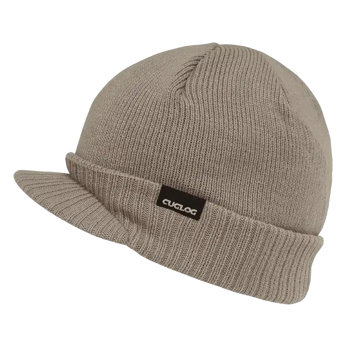 Cuglog K010 Ararat Heavy Weight Jeep Beanie with Visor - Sand - one Size Fits Most