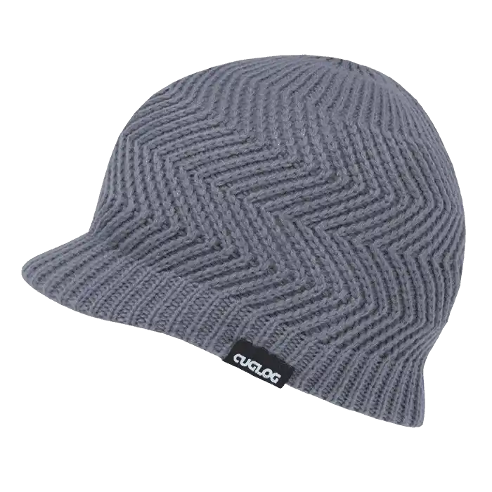Cuglog K011 Elbert Zigzag Pattern Jeep Beanie with Visor - Gray - one Size Fits Most