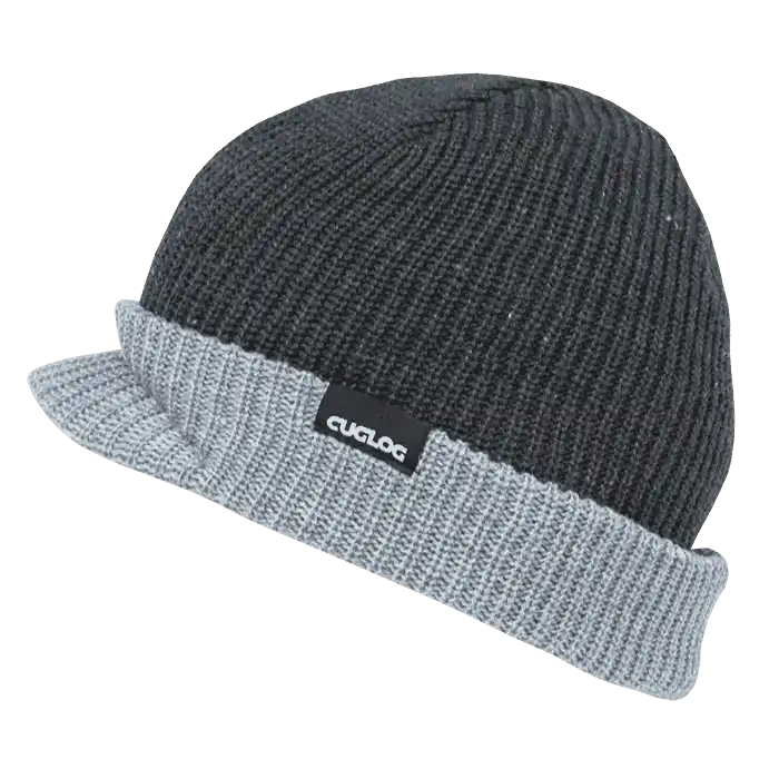 Cuglog K012 Baekdu 2 Tone Jeep Beanie with Visor - Heather Gray Charcoal - Dark / one Size Fits Most