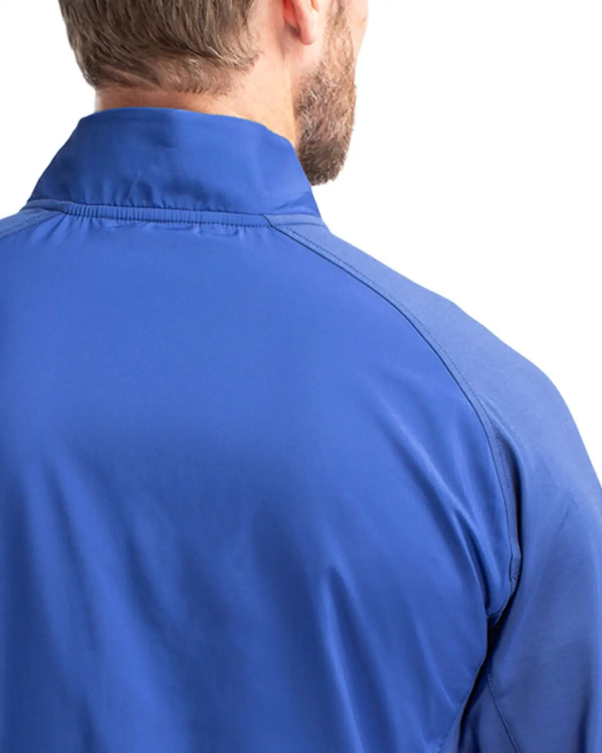 Cutter & Buck Bcc00032 Adapt Eco Knit Hybrid Recycled Mens Big Tall Full Zip Jacket - Tour Blue