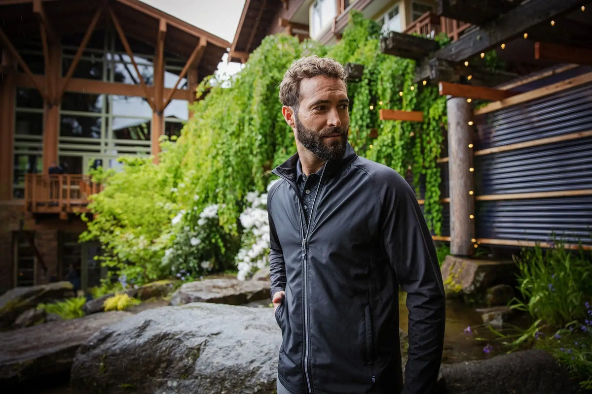 Cutter & Buck Bcc00032 Adapt Eco Knit Hybrid Recycled Mens Big Tall Full Zip Jacket - Navy Blue