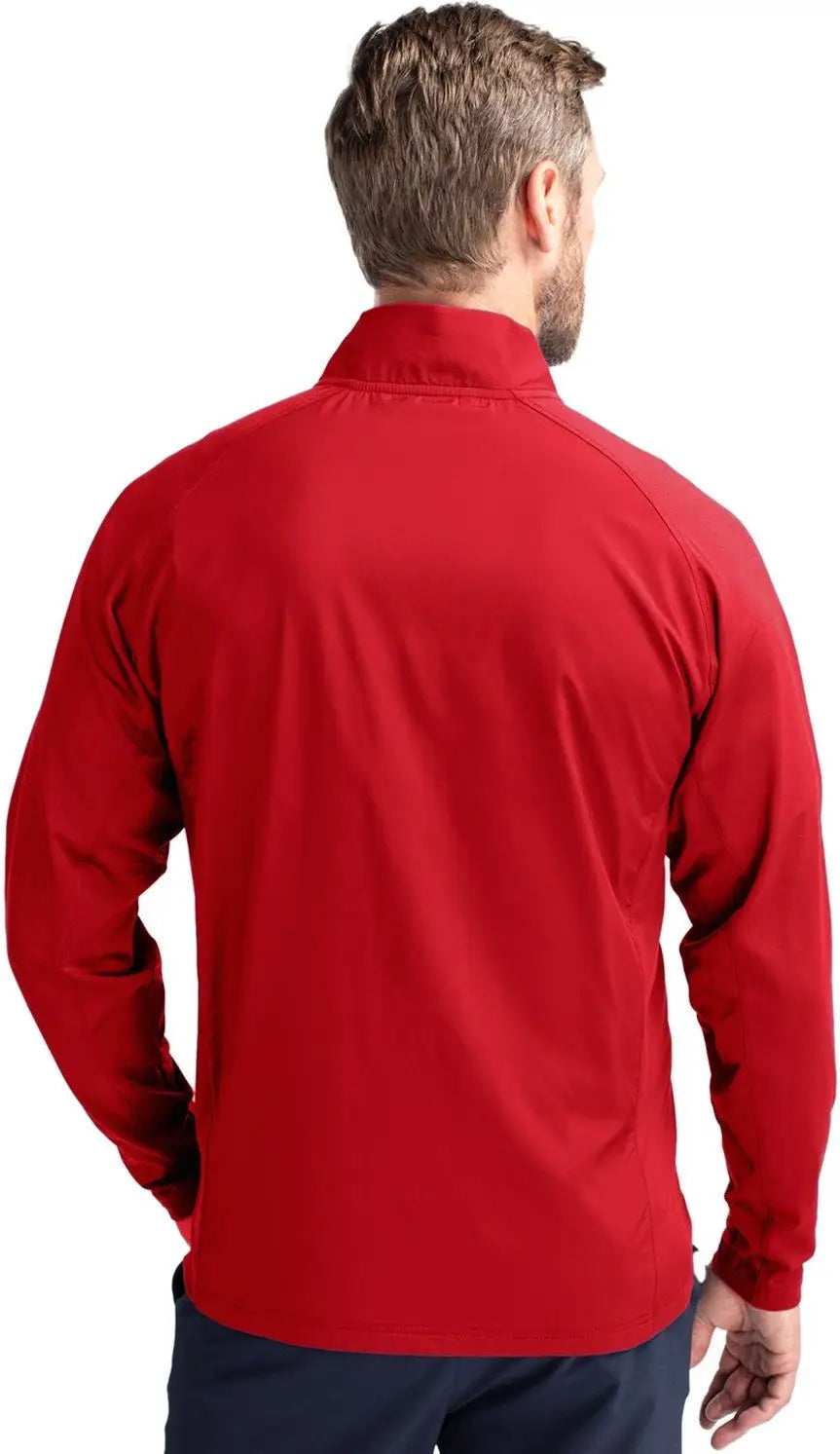 Cutter & Buck Bcc00032 Adapt Eco Knit Hybrid Recycled Mens Big Tall Full Zip Jacket - Red