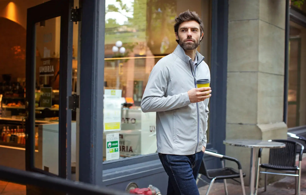 Cutter & Buck Bcc00032 Adapt Eco Knit Hybrid Recycled Mens Big Tall Full Zip Jacket - Polished