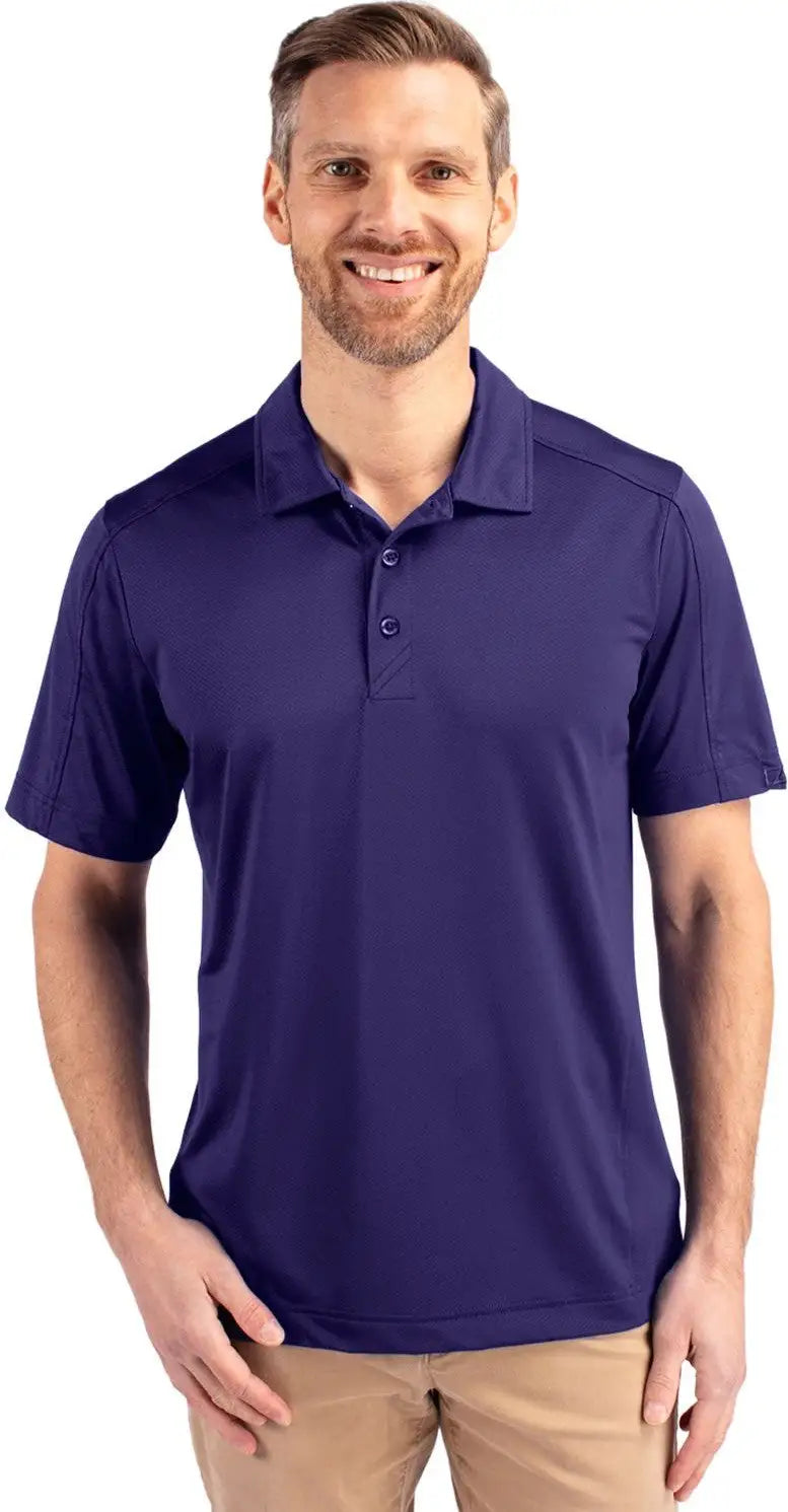 Cutter & Buck Bck01127 Prospect Eco Textured Stretch Recycled Mens Big Tall Polo - College Purple - Adult l