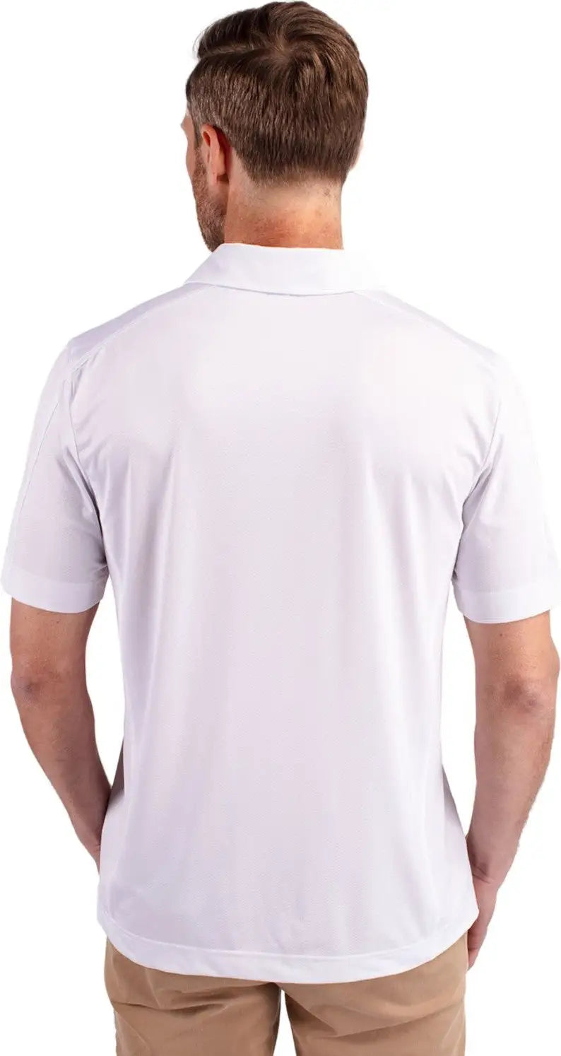 Cutter & Buck Bck01127 Prospect Eco Textured Stretch Recycled Mens Big Tall Polo - White - Adult l