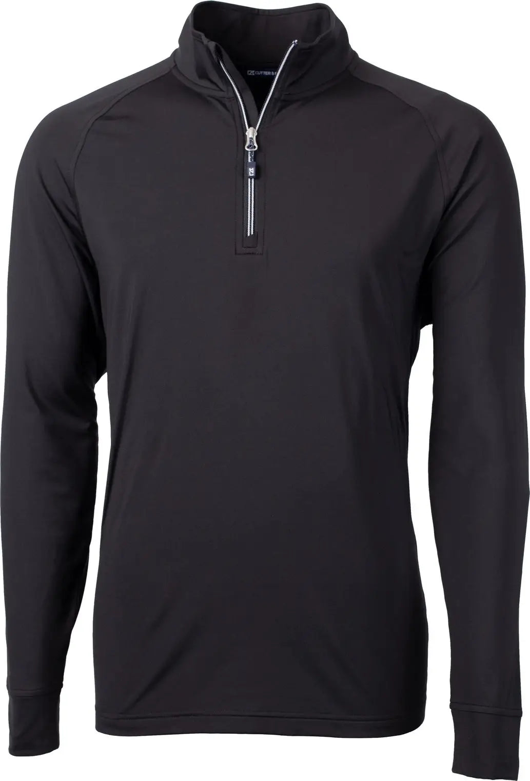 Cutter & Buck Bck01143 Adapt Eco Knit Stretch Recycled Mens Big and Tall Quarter Zip Pullover - Black