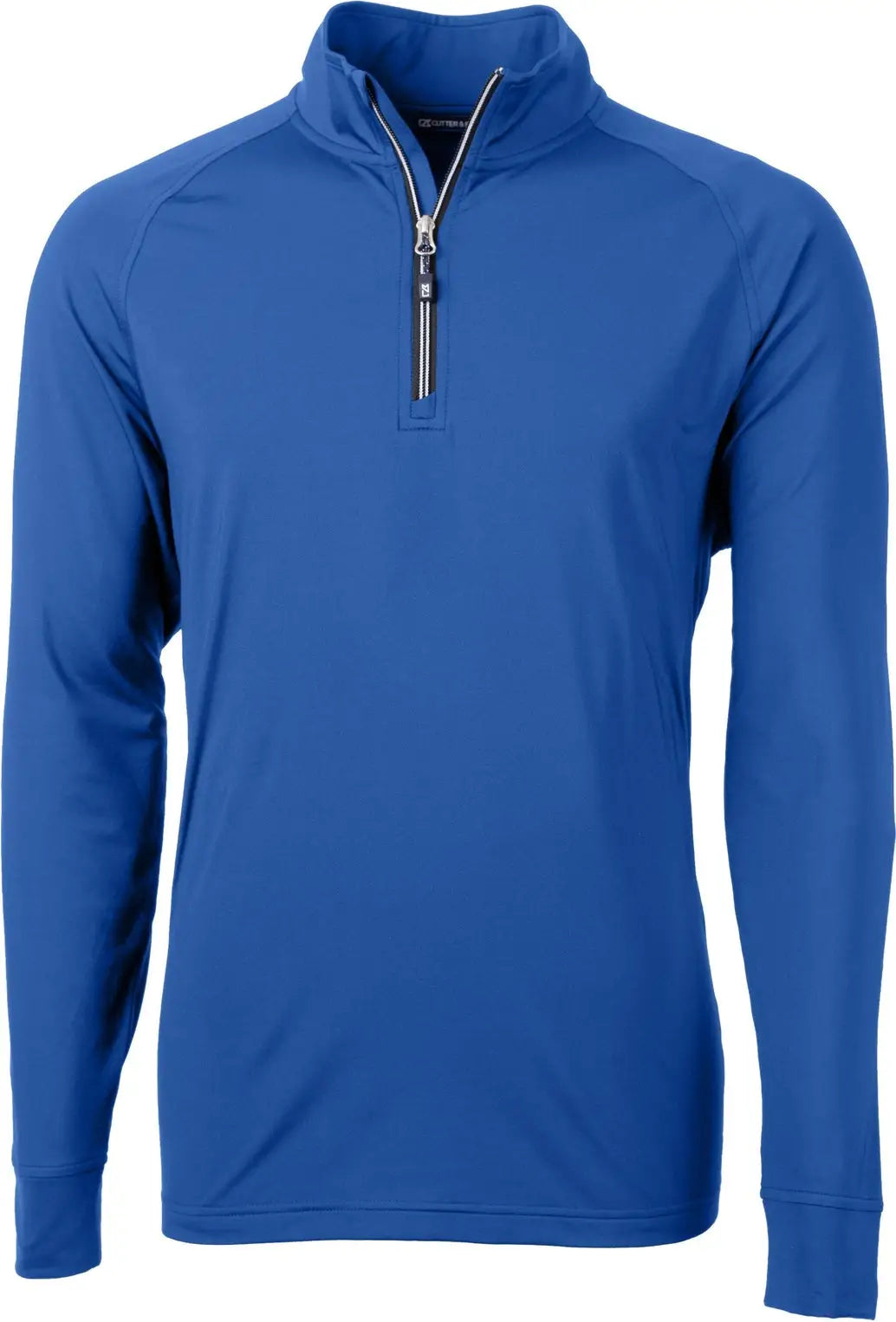 Cutter & Buck Bck01143 Adapt Eco Knit Stretch Recycled Mens Big and Tall Quarter Zip Pullover - Tour Blue