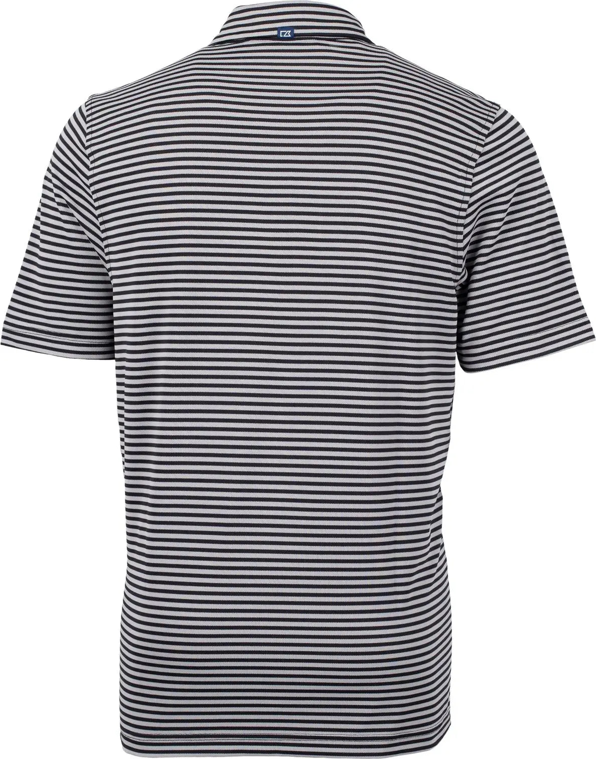 Cutter & Buck Bck01168 Virtue Eco Pique Stripe Recycled Mens Big and Tall Polo - Black