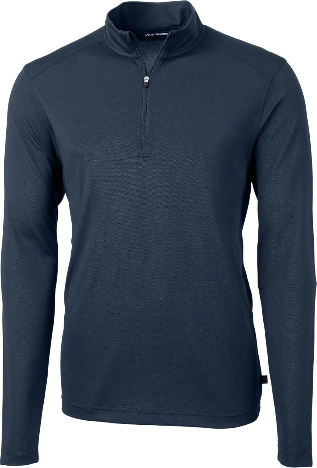 Cutter & Buck Bck01187 Virtue Eco Pique Recycled Quarter Zip Mens Big Tall Pullover - Navy Blue