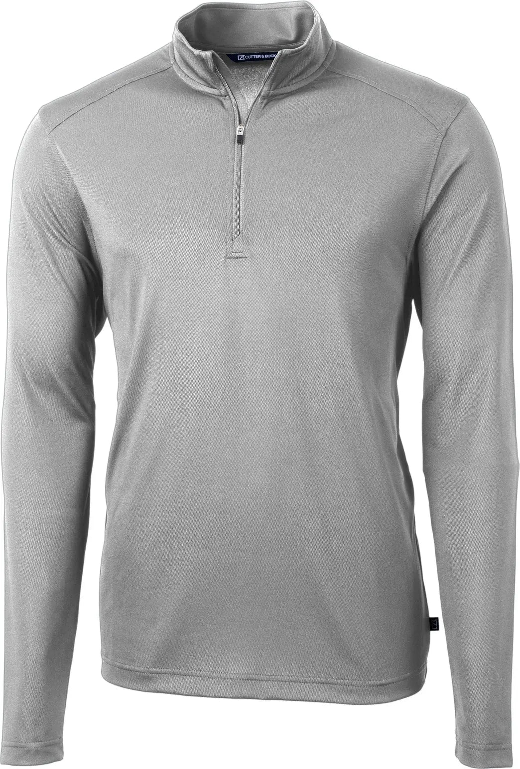 Cutter & Buck Bck01187 Virtue Eco Pique Recycled Quarter Zip Mens Big Tall Pullover - Polished
