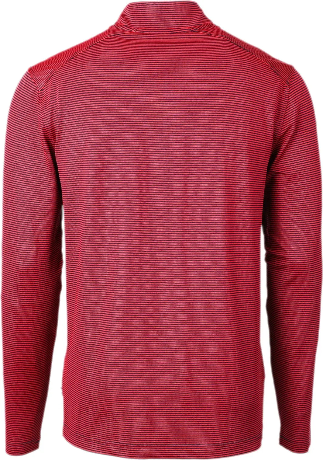 Cutter & Buck Bck01258 Virtue Eco Pique Micro Stripe Recycled Mens Big Tall Quarter Zip - Red Navy Blue