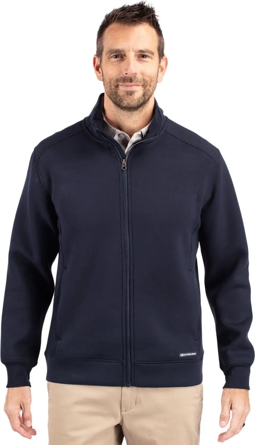 Cutter & Buck Bck01281 Roam Eco Recycled Full Zip Mens Big Tall Jacket - Navy Blue - Adult l