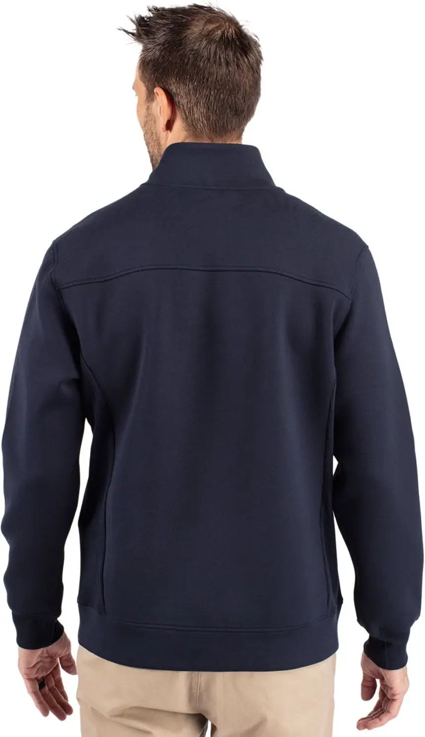Cutter & Buck Bck01281 Roam Eco Recycled Full Zip Mens Big Tall Jacket - Navy Blue