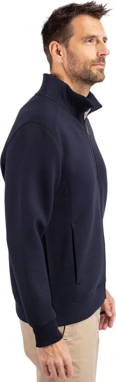 Cutter & Buck Bck01281 Roam Eco Recycled Full Zip Mens Big Tall Jacket - Navy Blue