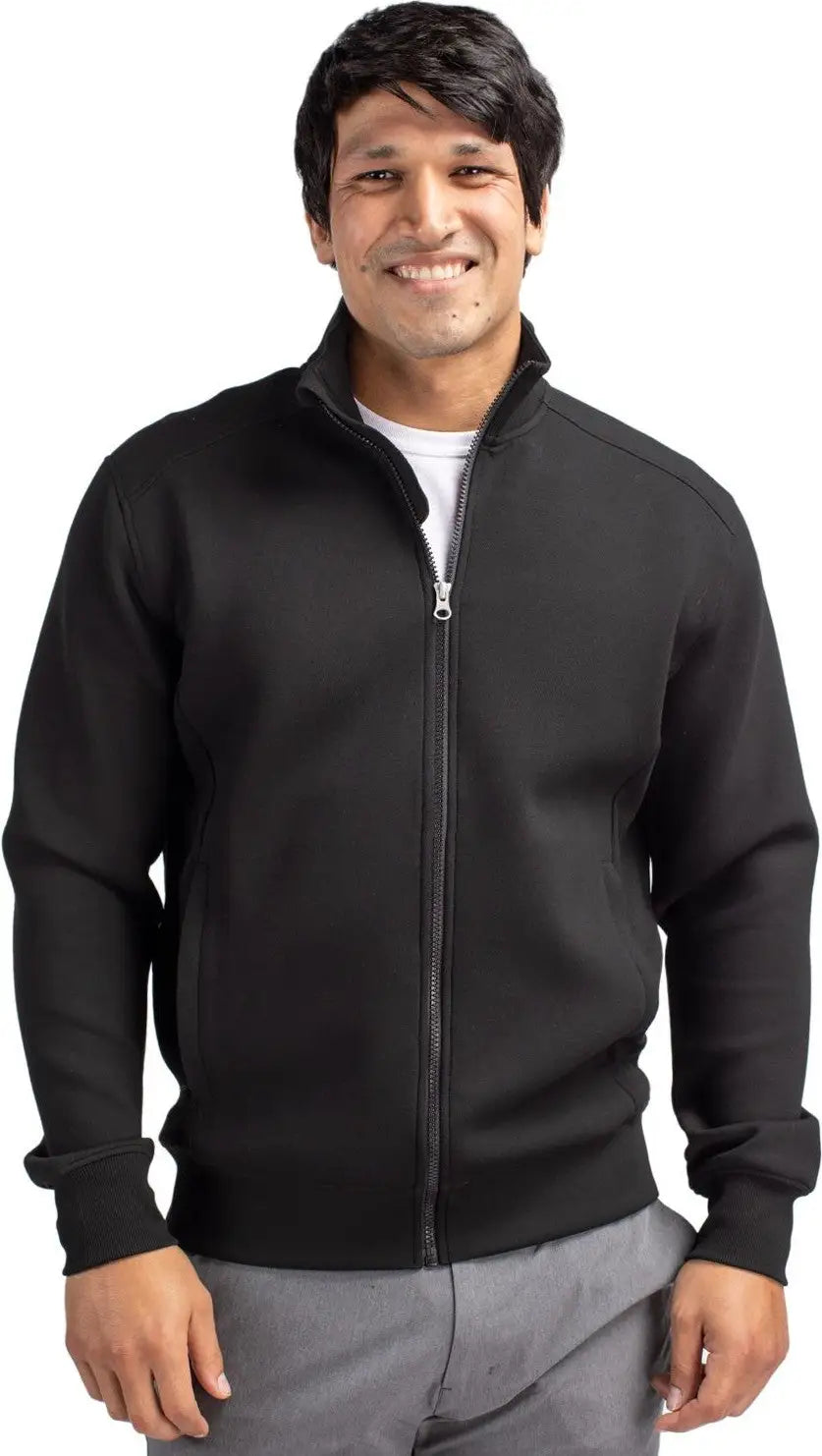 Cutter & Buck Bck01281 Roam Eco Recycled Full Zip Mens Big Tall Jacket - Black - Adult l