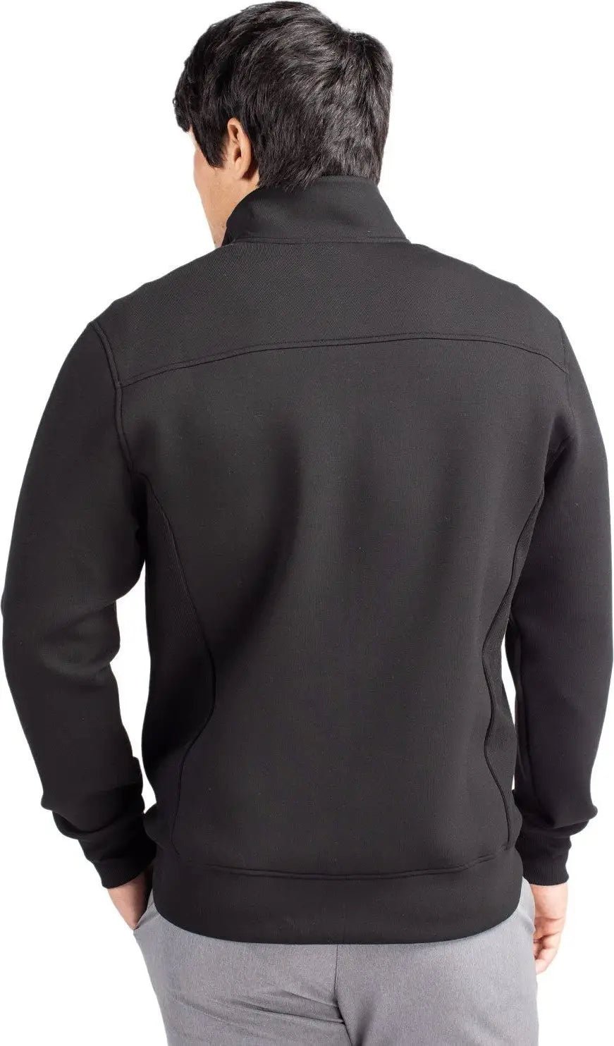 Cutter & Buck Bck01281 Roam Eco Recycled Full Zip Mens Big Tall Jacket - Black