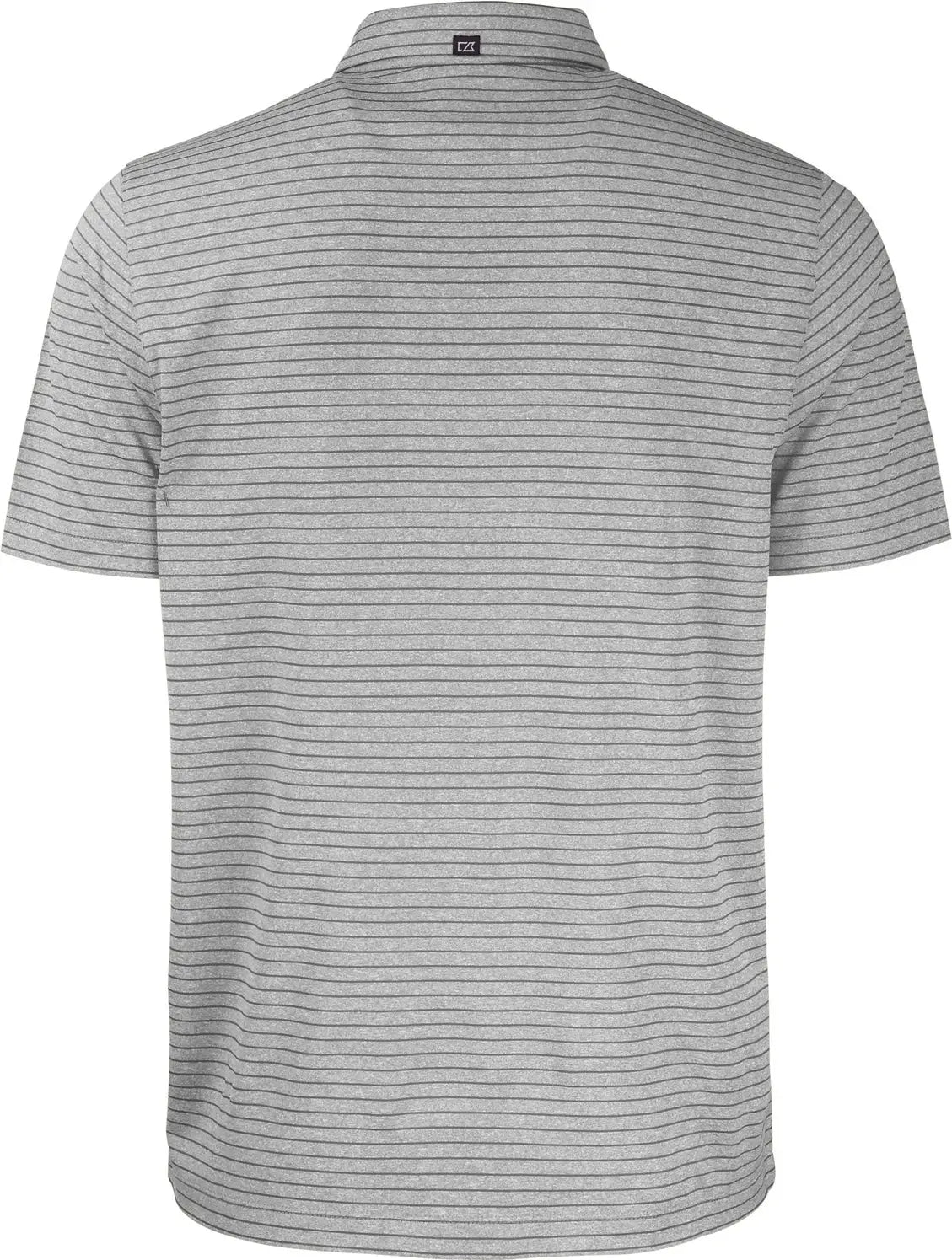 Cutter & Buck Bck01303 Forge Eco Heather Stripe Stretch Recycled Mens Big Tall Polo - Elemental Gray