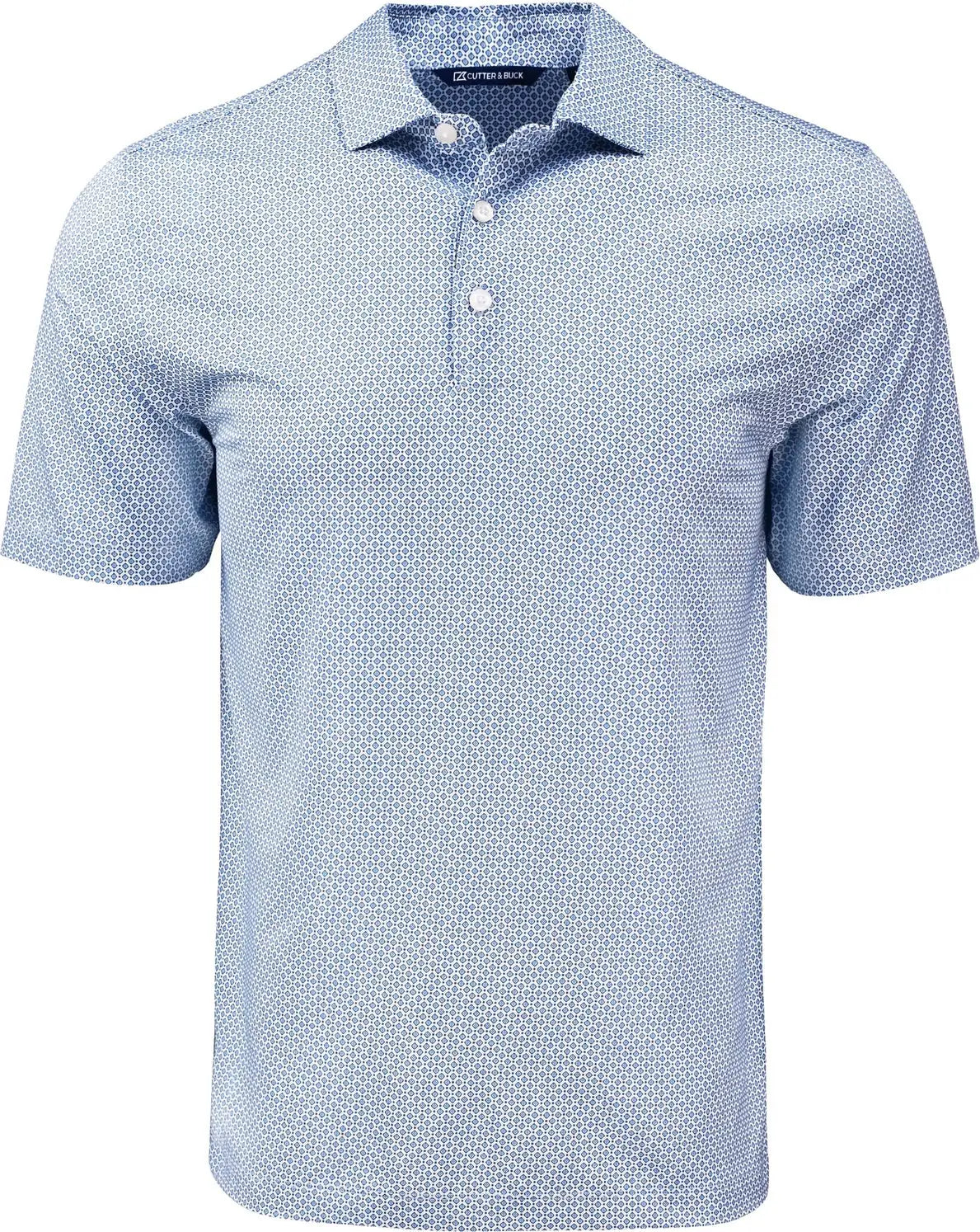 Cutter & Buck Bck01343 Pike Eco Diamond Dot Print Recycled Mens Big Tall Polo - Navy Blue