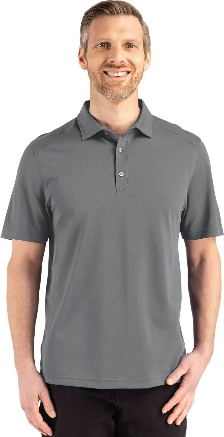 Cutter & Buck Bck01358 Advantage Refresh Epic Confidence Recycled Mens Big Tall Tri-blend Pique Polo - Elemental Gray