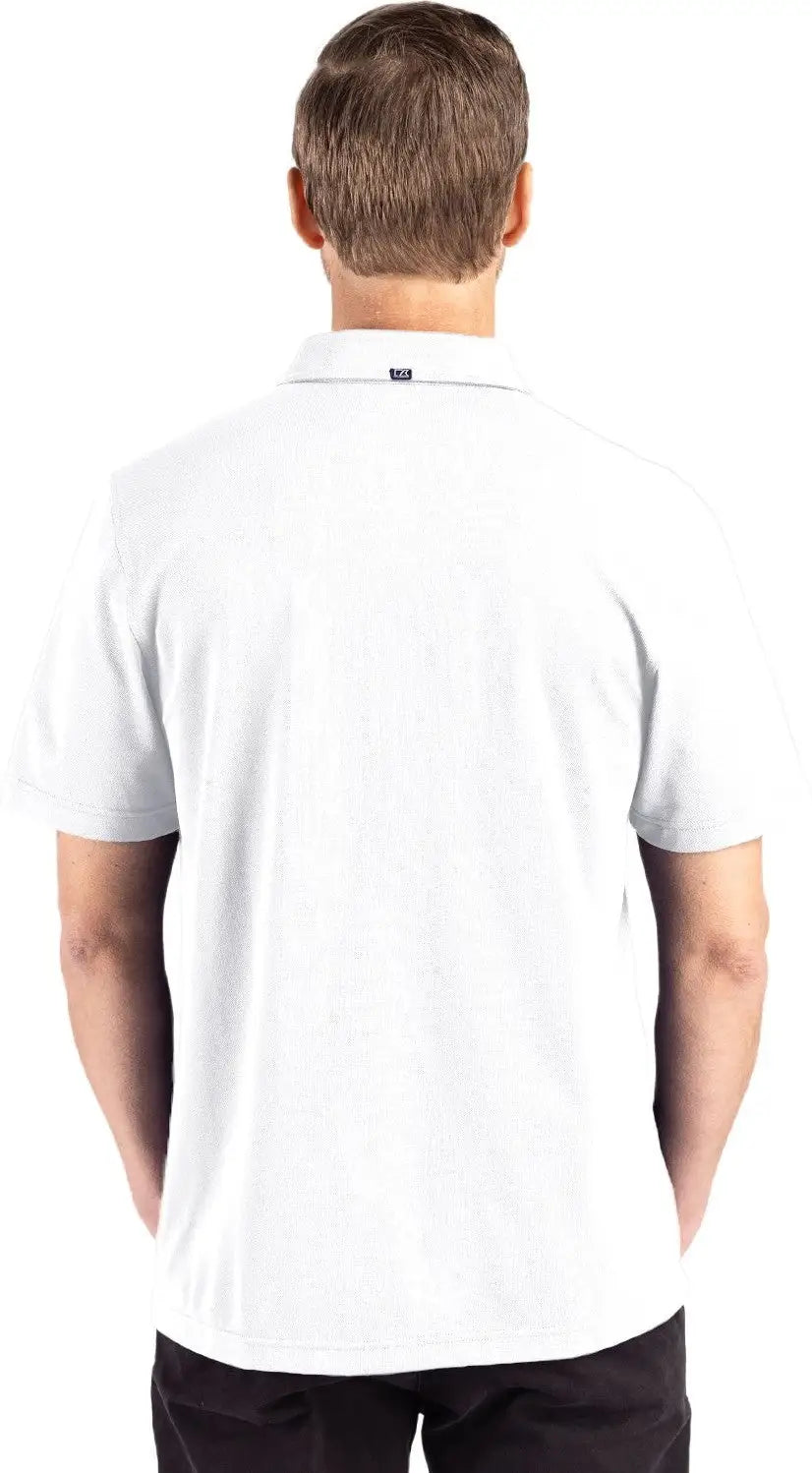 Cutter & Buck Bck01358 Advantage Refresh Epic Confidence Recycled Mens Big Tall Tri-blend Pique Polo - White