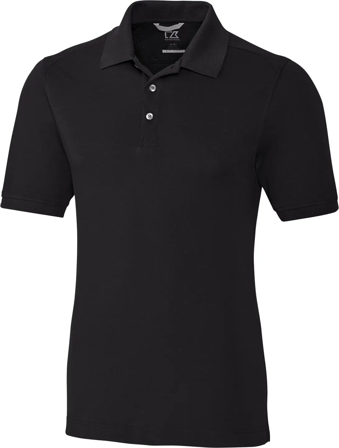 Cutter & Buck Bck09321 Advantage Eco Tri-blend Pique Mens Big and Tall Polo - Black - Adult l