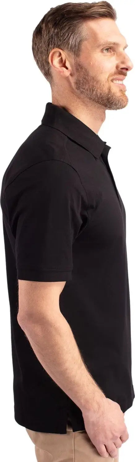 Cutter & Buck Bck09321 Advantage Eco Tri-blend Pique Mens Big and Tall Polo - Black