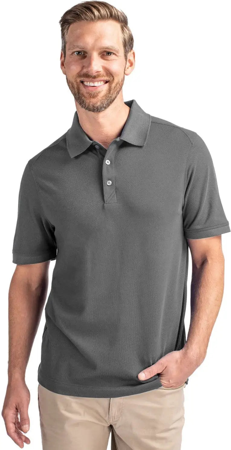 Cutter & Buck Bck09321 Advantage Eco Tri-blend Pique Mens Big and Tall Polo - Elemental Gray - Adult l