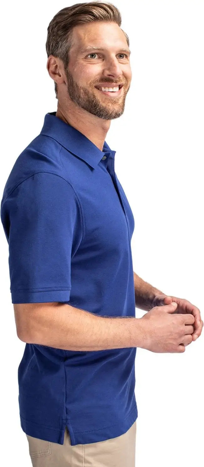 Cutter & Buck Bck09321 Advantage Eco Tri-blend Pique Mens Big and Tall Polo - Tour Blue