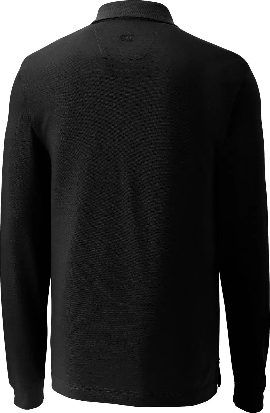 Cutter & Buck Bck09322 Advantage Eco Tri-blend Pique Mens Big and Tall Long Sleeve Polo - Black