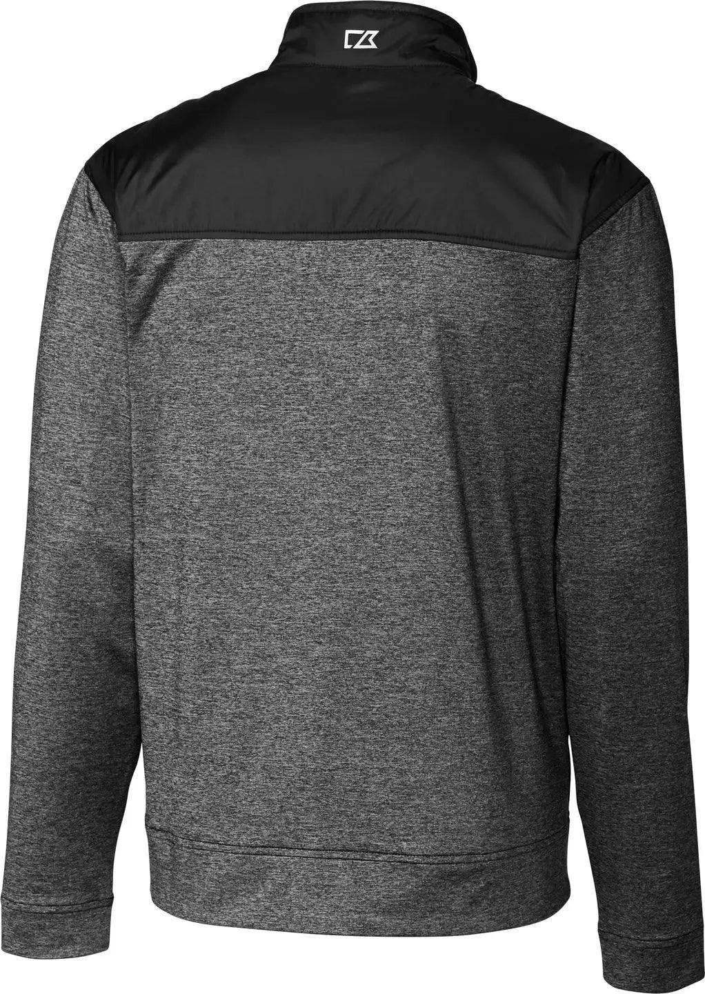 Cutter & Buck Bck09406 Stealth Hybrid Quilted Mens Big and Tall Full Zip Windbreaker Jacket - Black