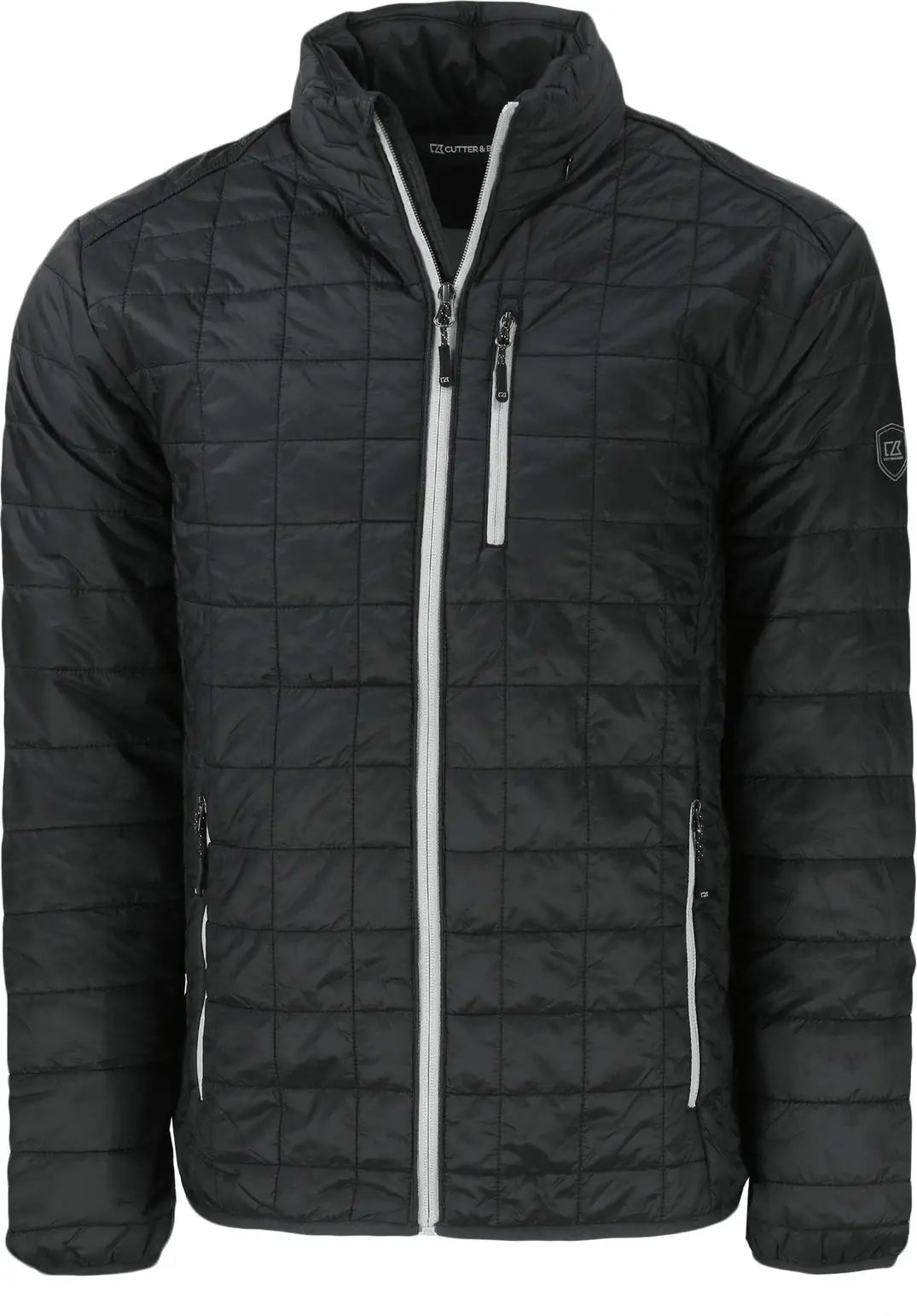 Cutter & Buck Bco00018 Rainier Primaloft® Mens Big and Tall Eco Insulated Puffer Jacket - Black