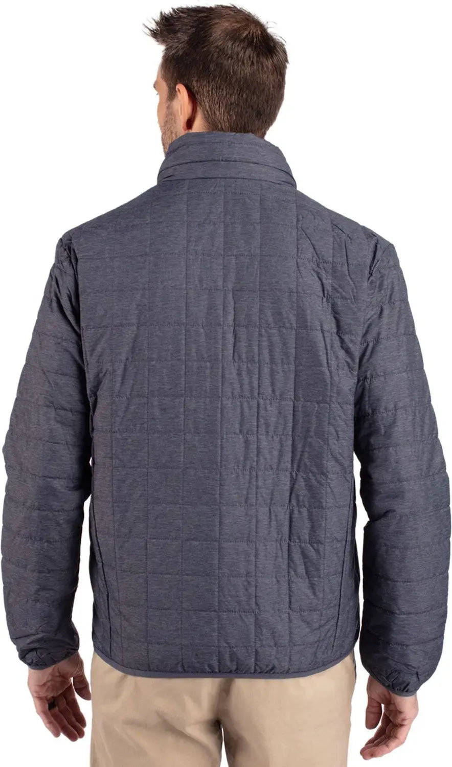 Cutter & Buck Bco00018 Rainier Primaloft® Mens Big and Tall Eco Insulated Puffer Jacket - Anthracite Melange