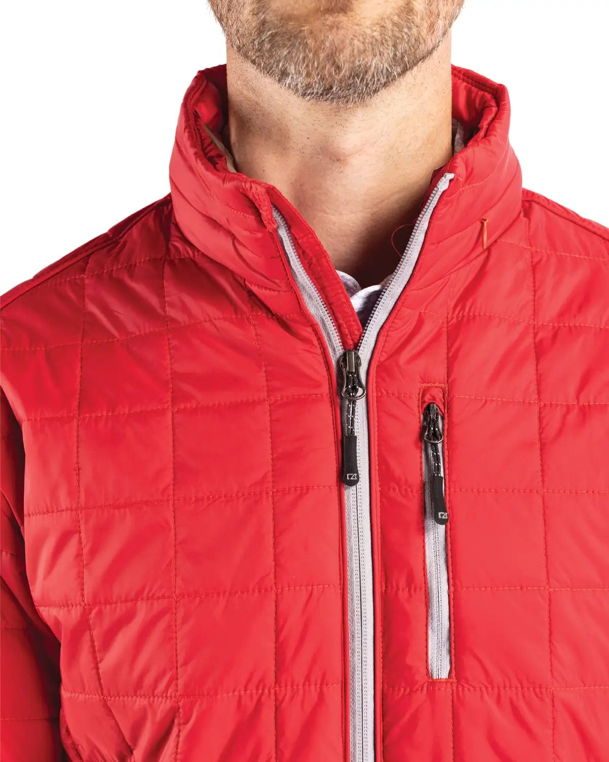 Cutter & Buck Bco00018 Rainier Primaloft® Mens Big and Tall Eco Insulated Puffer Jacket - Red
